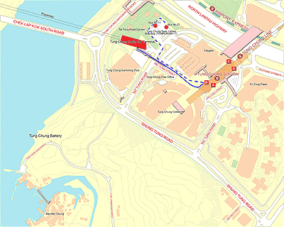 Карта района станции Tung Chung