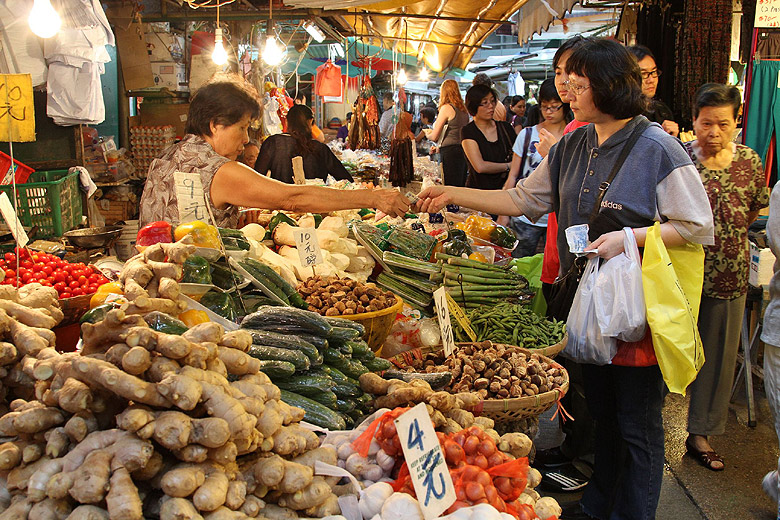 Гонконг, Ван Чай, Рынки в районе Cross Street и Tai Yuen Street (Hong Kong, Wan Chai, Cross Street and Tai Yuen Street Markets)